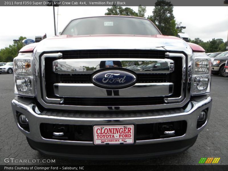 Vermillion Red / Black 2011 Ford F350 Super Duty Lariat Crew Cab 4x4