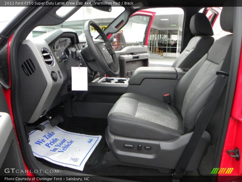 Vermillion Red / Black 2011 Ford F350 Super Duty Lariat Crew Cab 4x4