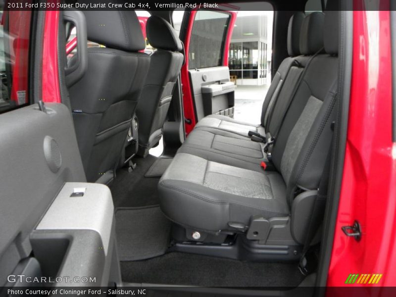 Vermillion Red / Black 2011 Ford F350 Super Duty Lariat Crew Cab 4x4
