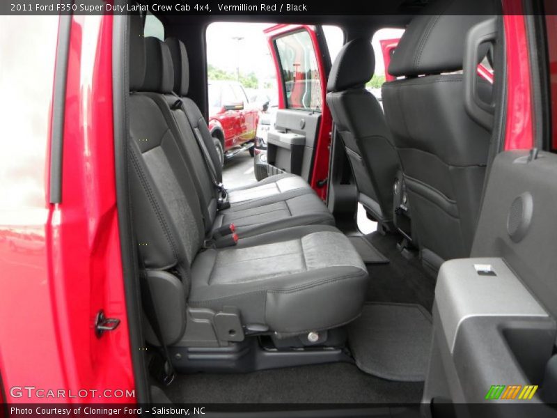 Vermillion Red / Black 2011 Ford F350 Super Duty Lariat Crew Cab 4x4