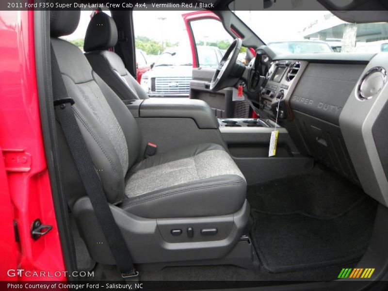 Vermillion Red / Black 2011 Ford F350 Super Duty Lariat Crew Cab 4x4