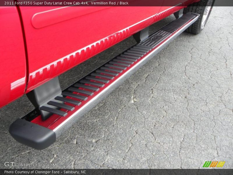 Vermillion Red / Black 2011 Ford F350 Super Duty Lariat Crew Cab 4x4