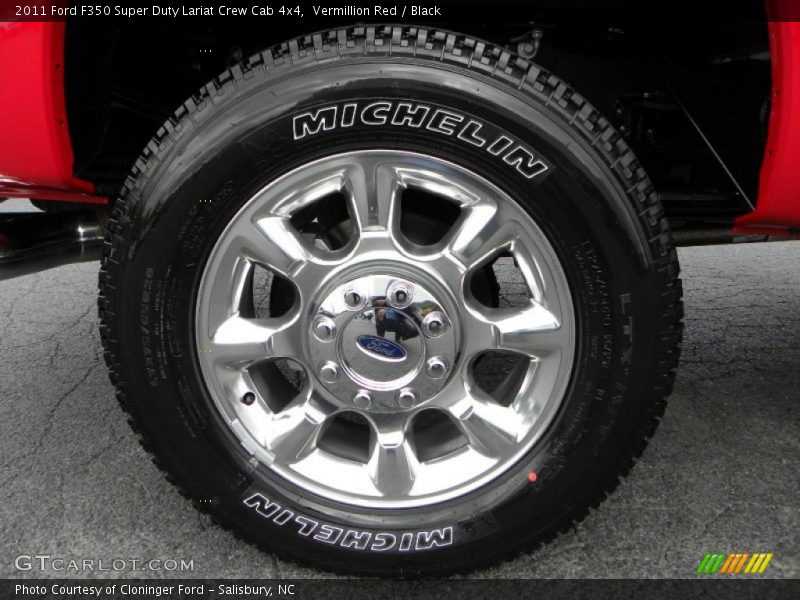 Vermillion Red / Black 2011 Ford F350 Super Duty Lariat Crew Cab 4x4