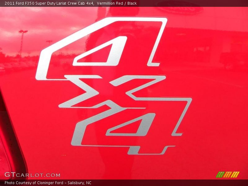 Vermillion Red / Black 2011 Ford F350 Super Duty Lariat Crew Cab 4x4