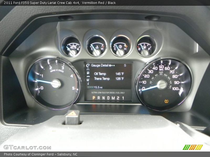 Vermillion Red / Black 2011 Ford F350 Super Duty Lariat Crew Cab 4x4