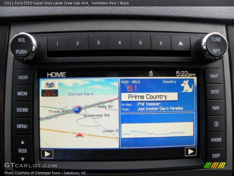 Vermillion Red / Black 2011 Ford F350 Super Duty Lariat Crew Cab 4x4