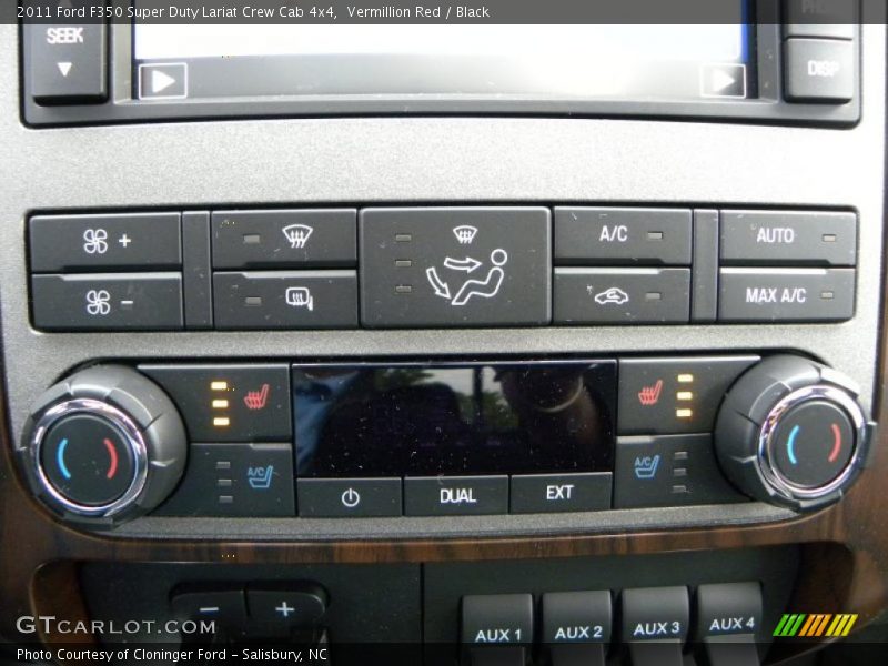 Vermillion Red / Black 2011 Ford F350 Super Duty Lariat Crew Cab 4x4