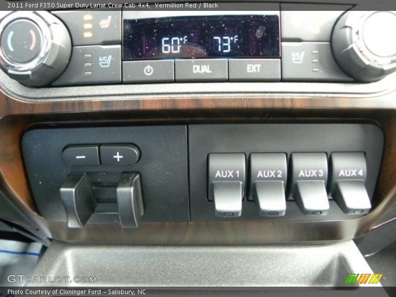 Vermillion Red / Black 2011 Ford F350 Super Duty Lariat Crew Cab 4x4