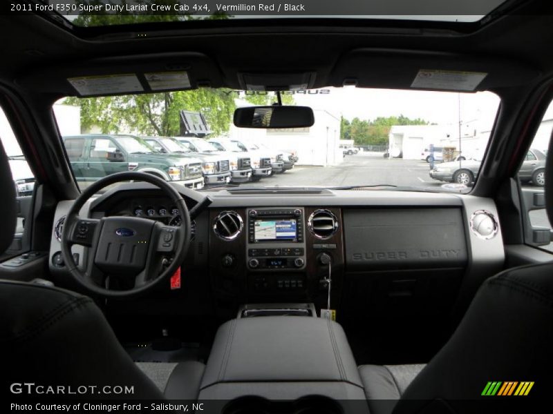 Vermillion Red / Black 2011 Ford F350 Super Duty Lariat Crew Cab 4x4