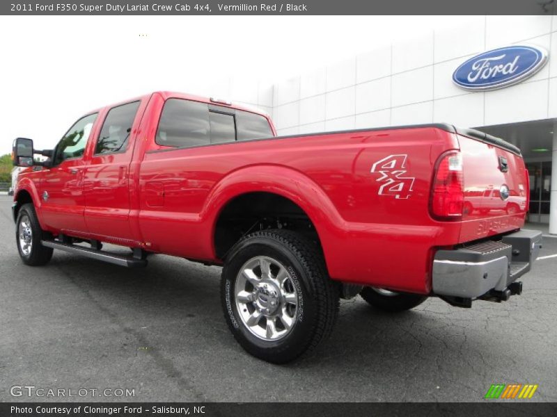 Vermillion Red / Black 2011 Ford F350 Super Duty Lariat Crew Cab 4x4