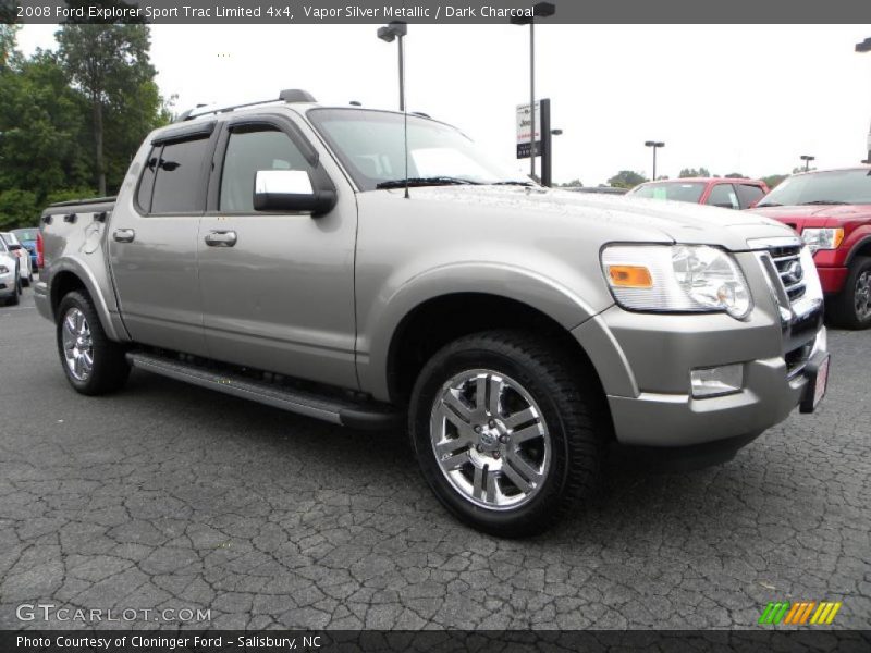 Vapor Silver Metallic / Dark Charcoal 2008 Ford Explorer Sport Trac Limited 4x4