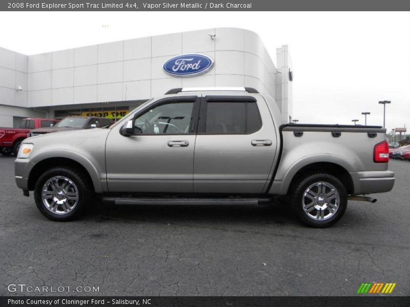 Vapor Silver Metallic / Dark Charcoal 2008 Ford Explorer Sport Trac Limited 4x4