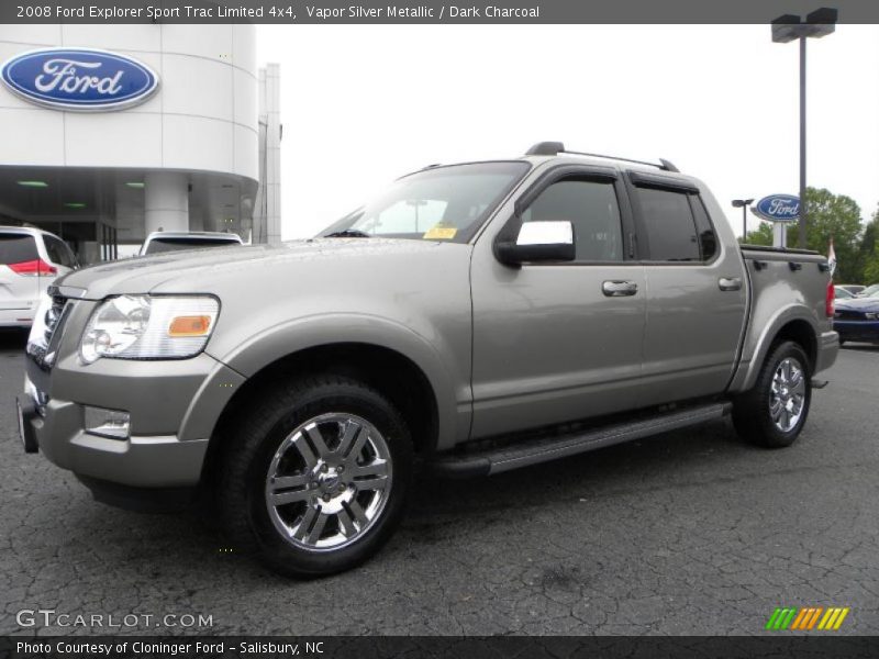 Vapor Silver Metallic / Dark Charcoal 2008 Ford Explorer Sport Trac Limited 4x4