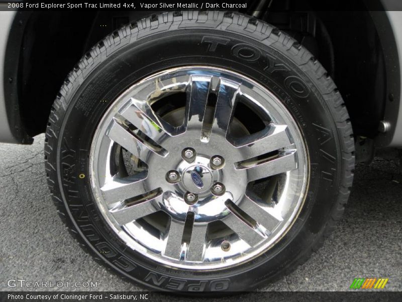 Vapor Silver Metallic / Dark Charcoal 2008 Ford Explorer Sport Trac Limited 4x4