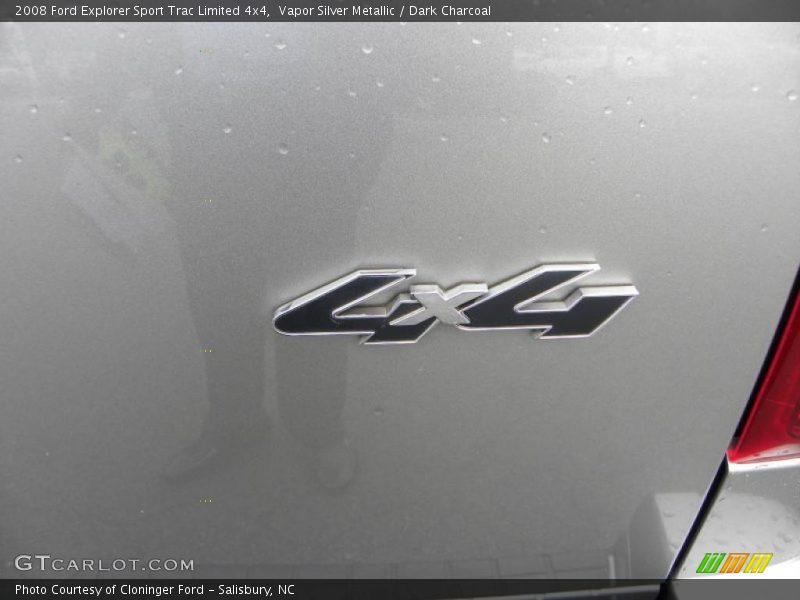 Vapor Silver Metallic / Dark Charcoal 2008 Ford Explorer Sport Trac Limited 4x4