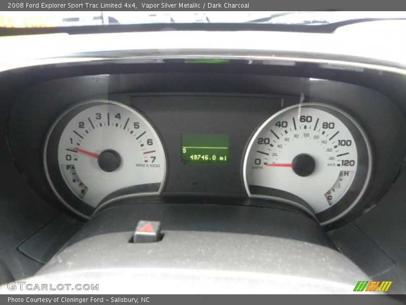 Vapor Silver Metallic / Dark Charcoal 2008 Ford Explorer Sport Trac Limited 4x4