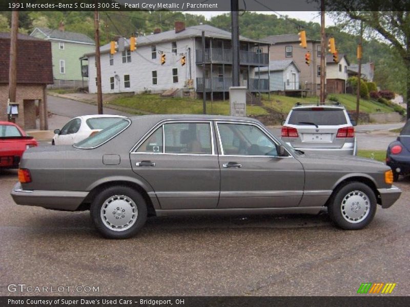 Pearl Grey Metallic / Parchment 1991 Mercedes-Benz S Class 300 SE