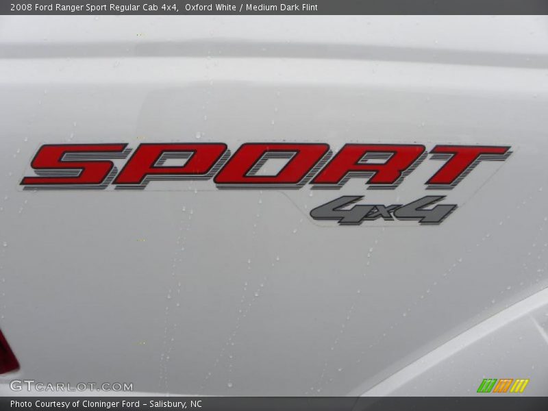 Oxford White / Medium Dark Flint 2008 Ford Ranger Sport Regular Cab 4x4