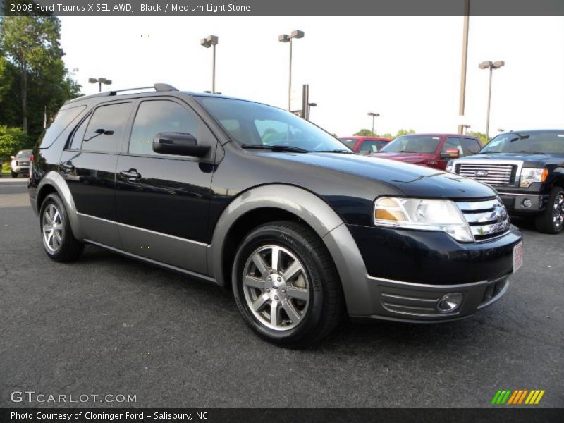 Black / Medium Light Stone 2008 Ford Taurus X SEL AWD