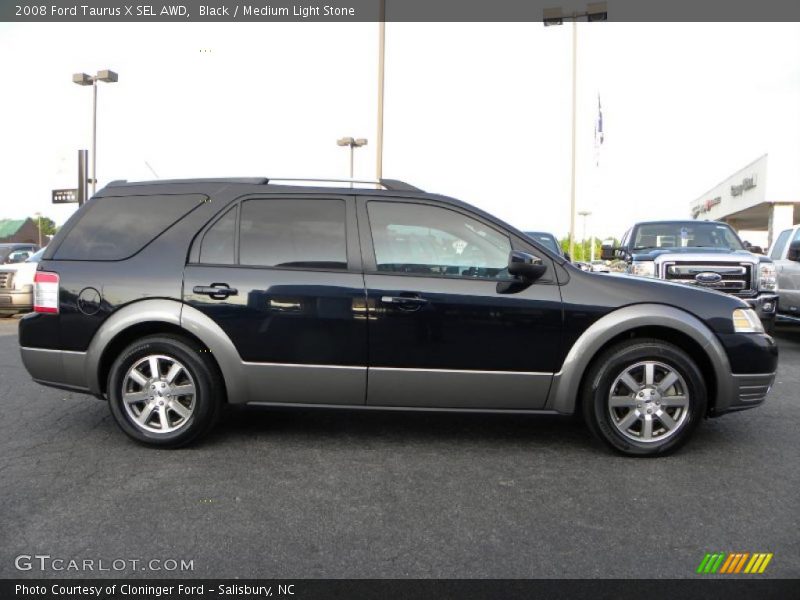 Black / Medium Light Stone 2008 Ford Taurus X SEL AWD