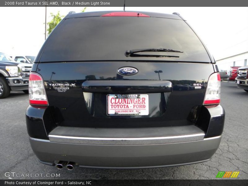 Black / Medium Light Stone 2008 Ford Taurus X SEL AWD