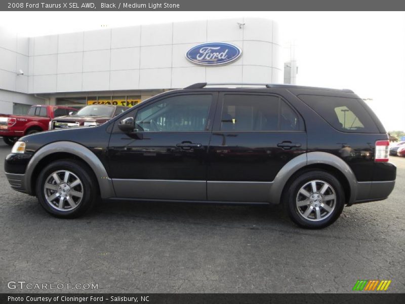Black / Medium Light Stone 2008 Ford Taurus X SEL AWD