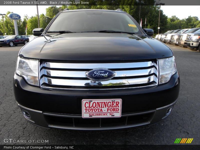 Black / Medium Light Stone 2008 Ford Taurus X SEL AWD