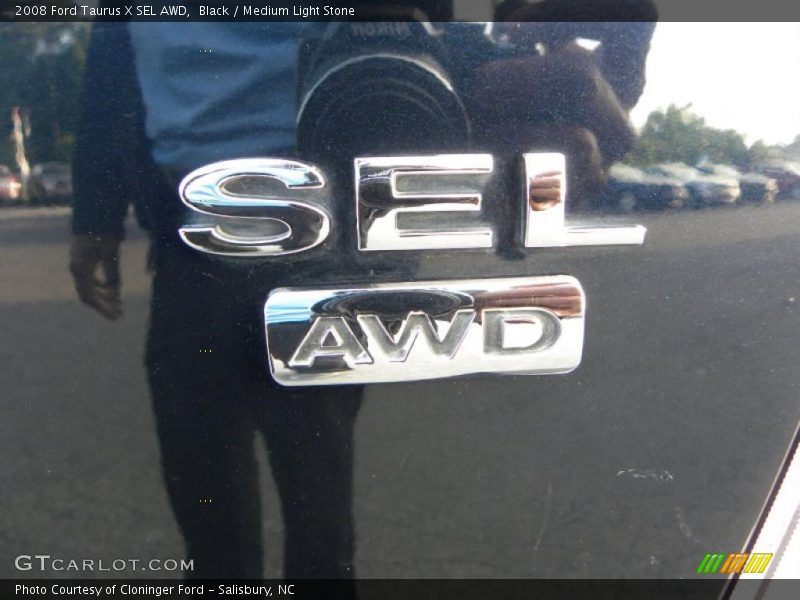 Black / Medium Light Stone 2008 Ford Taurus X SEL AWD