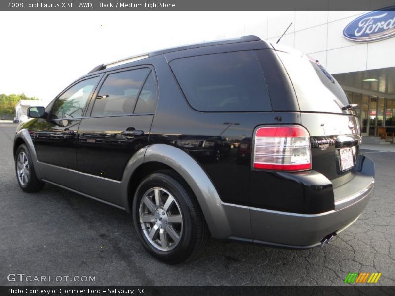 Black / Medium Light Stone 2008 Ford Taurus X SEL AWD