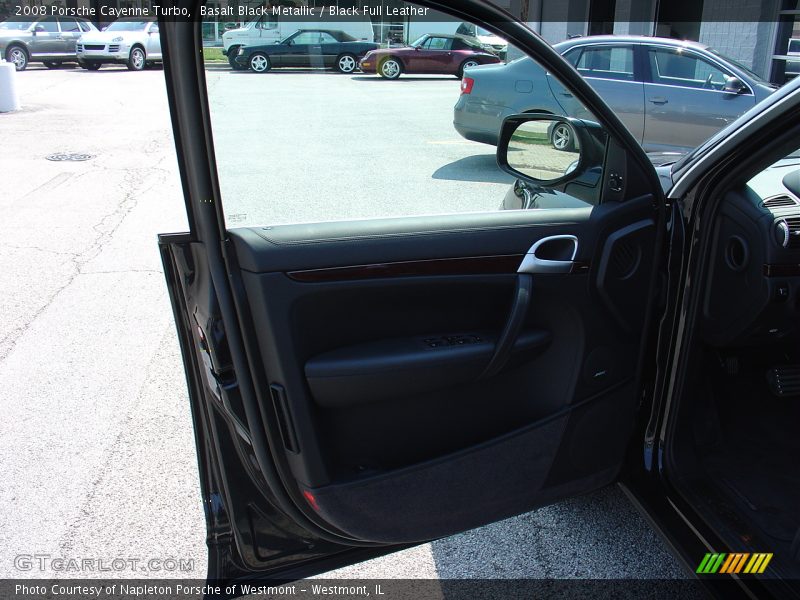 Basalt Black Metallic / Black Full Leather 2008 Porsche Cayenne Turbo