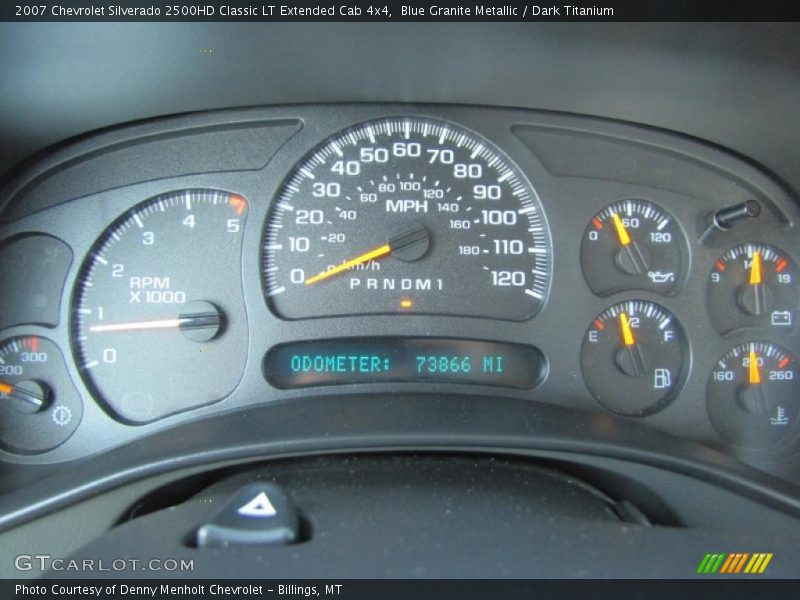 Blue Granite Metallic / Dark Titanium 2007 Chevrolet Silverado 2500HD Classic LT Extended Cab 4x4