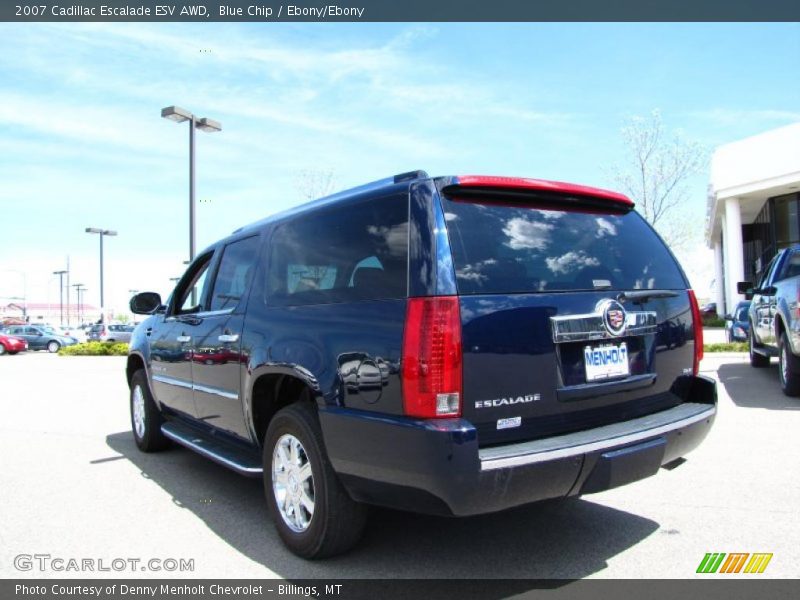 Blue Chip / Ebony/Ebony 2007 Cadillac Escalade ESV AWD