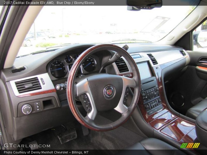 Blue Chip / Ebony/Ebony 2007 Cadillac Escalade ESV AWD