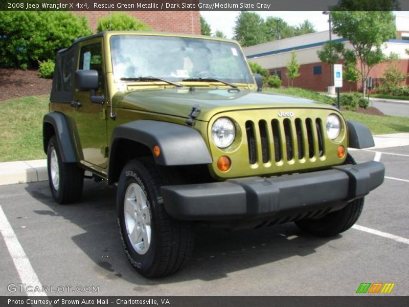 Rescue Green Metallic / Dark Slate Gray/Medium Slate Gray 2008 Jeep Wrangler X 4x4