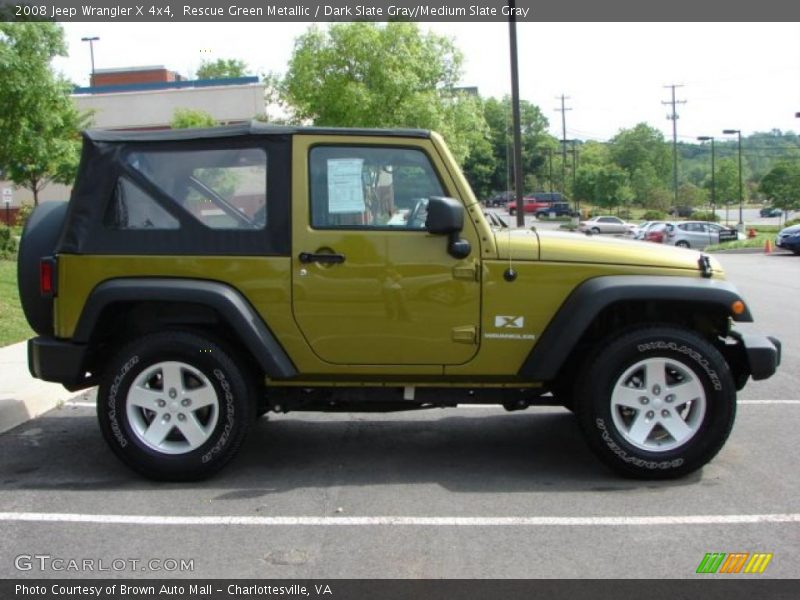 Rescue Green Metallic / Dark Slate Gray/Medium Slate Gray 2008 Jeep Wrangler X 4x4