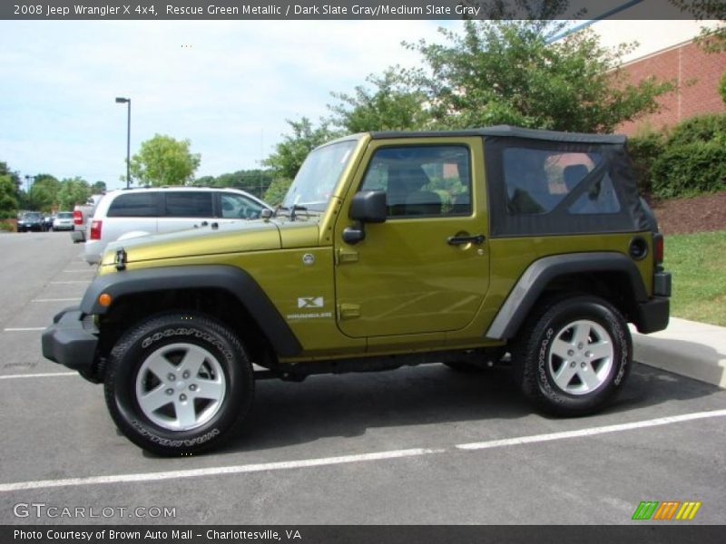 Rescue Green Metallic / Dark Slate Gray/Medium Slate Gray 2008 Jeep Wrangler X 4x4