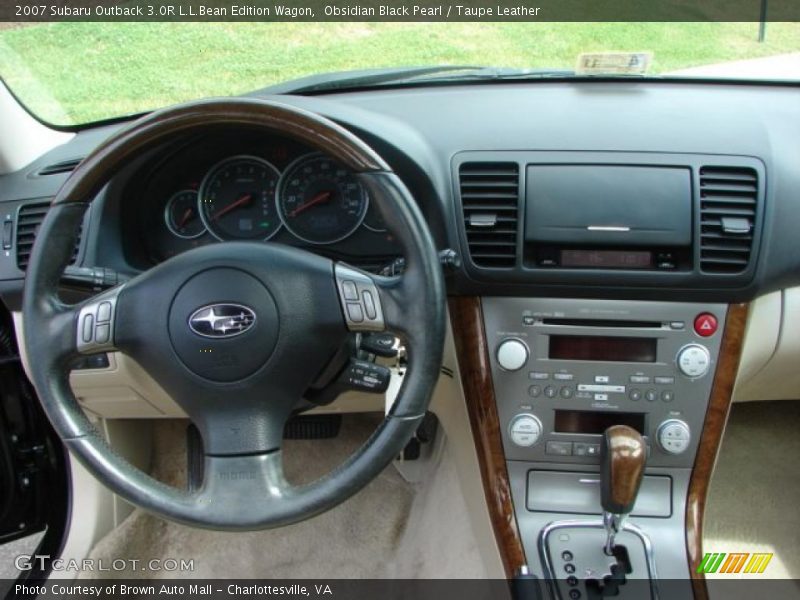 Obsidian Black Pearl / Taupe Leather 2007 Subaru Outback 3.0R L.L.Bean Edition Wagon