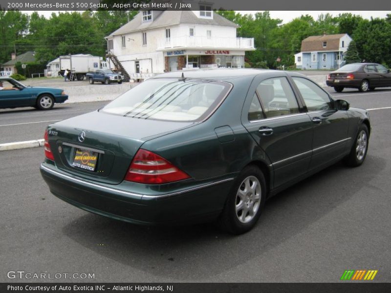 Aspen Green Metallic / Java 2000 Mercedes-Benz S 500 Sedan