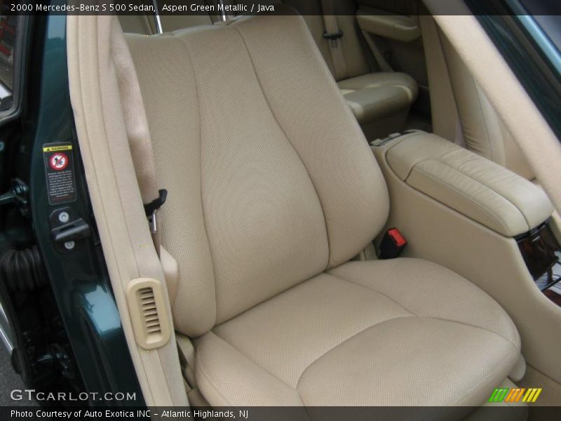 Aspen Green Metallic / Java 2000 Mercedes-Benz S 500 Sedan