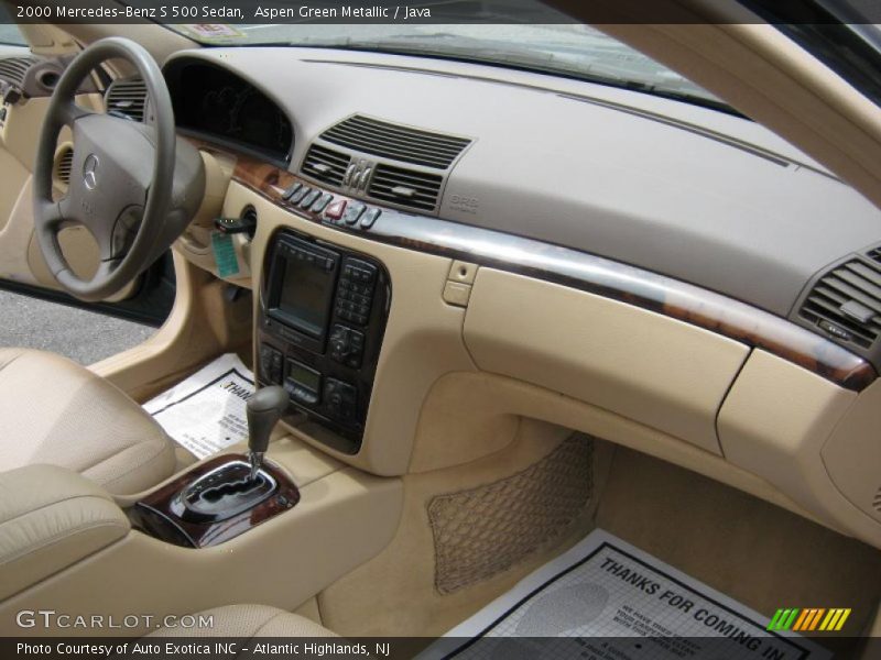 Aspen Green Metallic / Java 2000 Mercedes-Benz S 500 Sedan