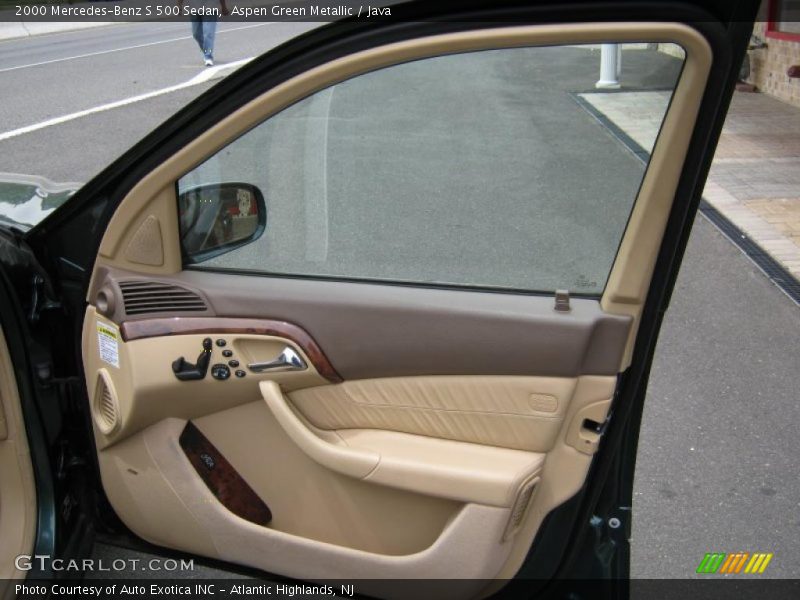 Aspen Green Metallic / Java 2000 Mercedes-Benz S 500 Sedan