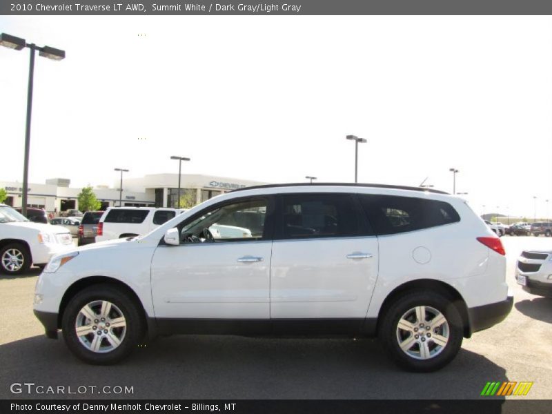 Summit White / Dark Gray/Light Gray 2010 Chevrolet Traverse LT AWD