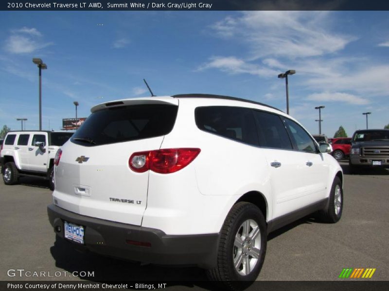 Summit White / Dark Gray/Light Gray 2010 Chevrolet Traverse LT AWD