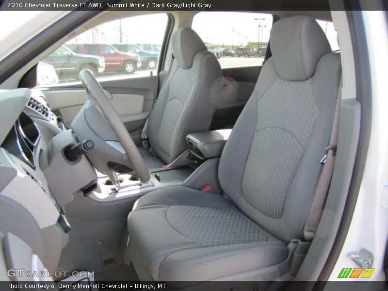 Summit White / Dark Gray/Light Gray 2010 Chevrolet Traverse LT AWD