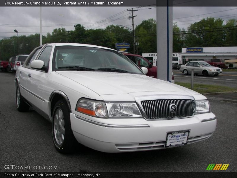 Vibrant White / Medium Parchment 2004 Mercury Grand Marquis LS