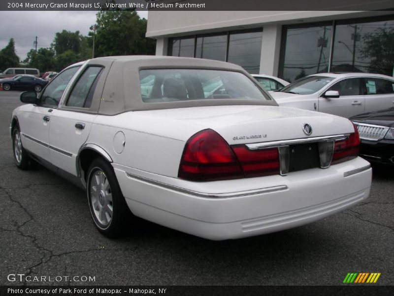 Vibrant White / Medium Parchment 2004 Mercury Grand Marquis LS