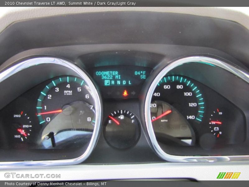 Summit White / Dark Gray/Light Gray 2010 Chevrolet Traverse LT AWD