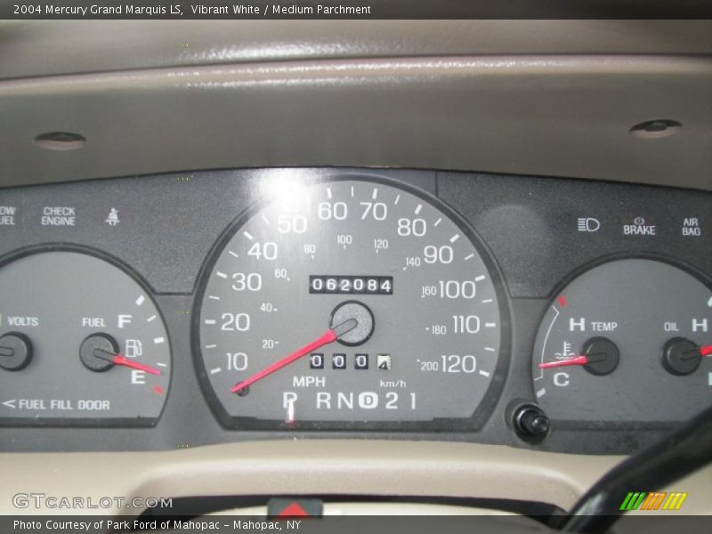 Vibrant White / Medium Parchment 2004 Mercury Grand Marquis LS