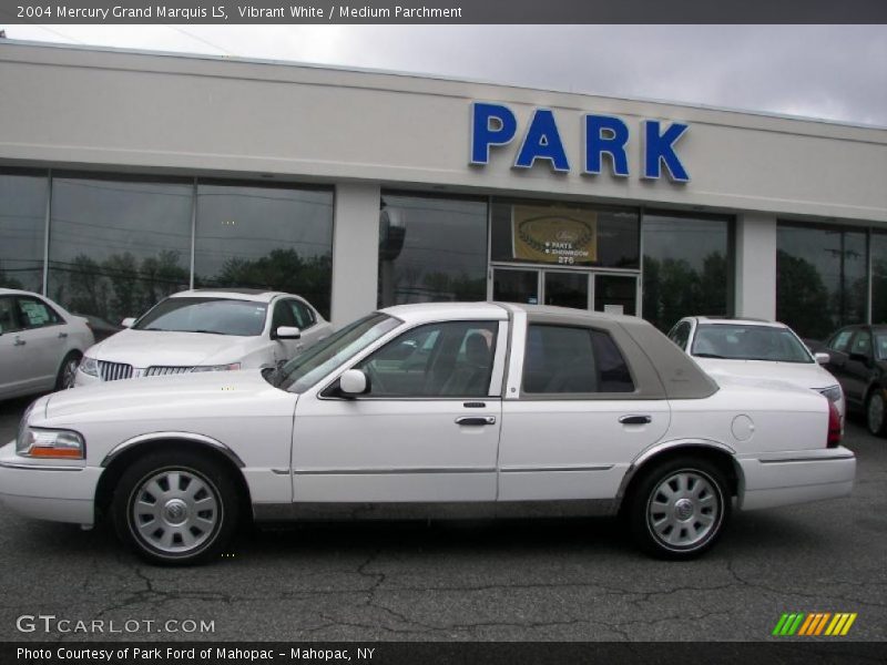 Vibrant White / Medium Parchment 2004 Mercury Grand Marquis LS