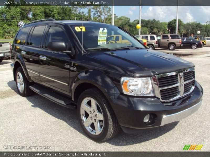Brilliant Black / Khaki Two-Tone 2007 Dodge Durango Limited 4x4
